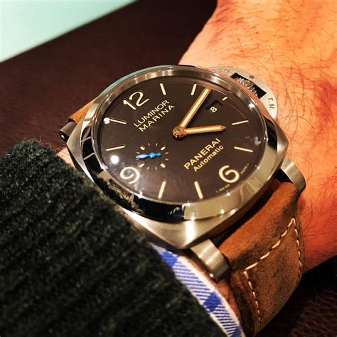 panerai marina titanium replica|genuine panerai straps.